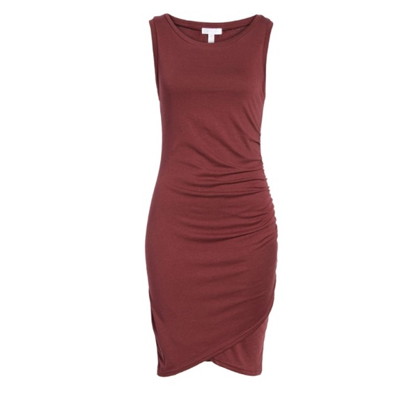 leith ruched bodycon dress